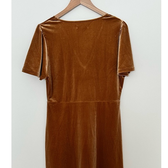 Madewell Velvet V-Neck Flutter Sleeve Dress size Large - Picture 10 of 14